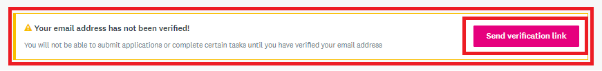 Image showing that email address must be verified