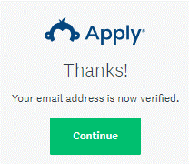 Image of continue button in green with white text